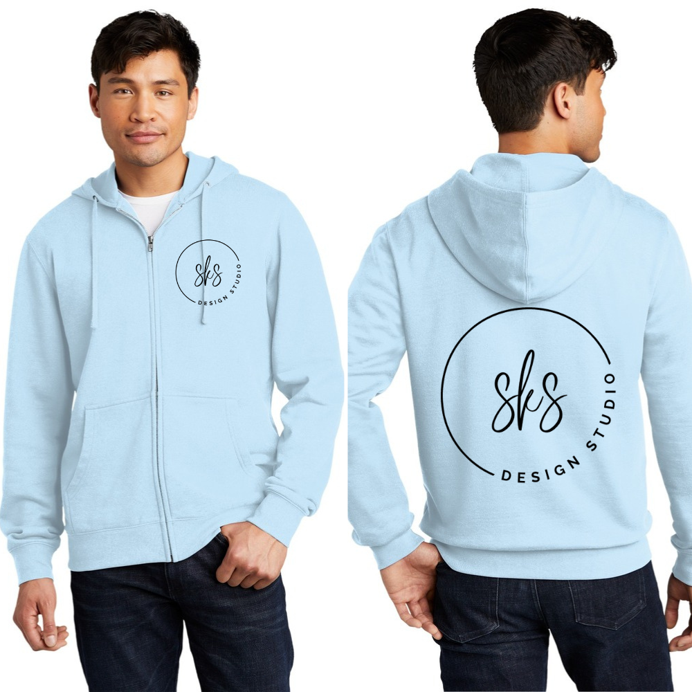 CUSTOM LOGO | Unisex Zip Up Hoodie [DISTRICT]