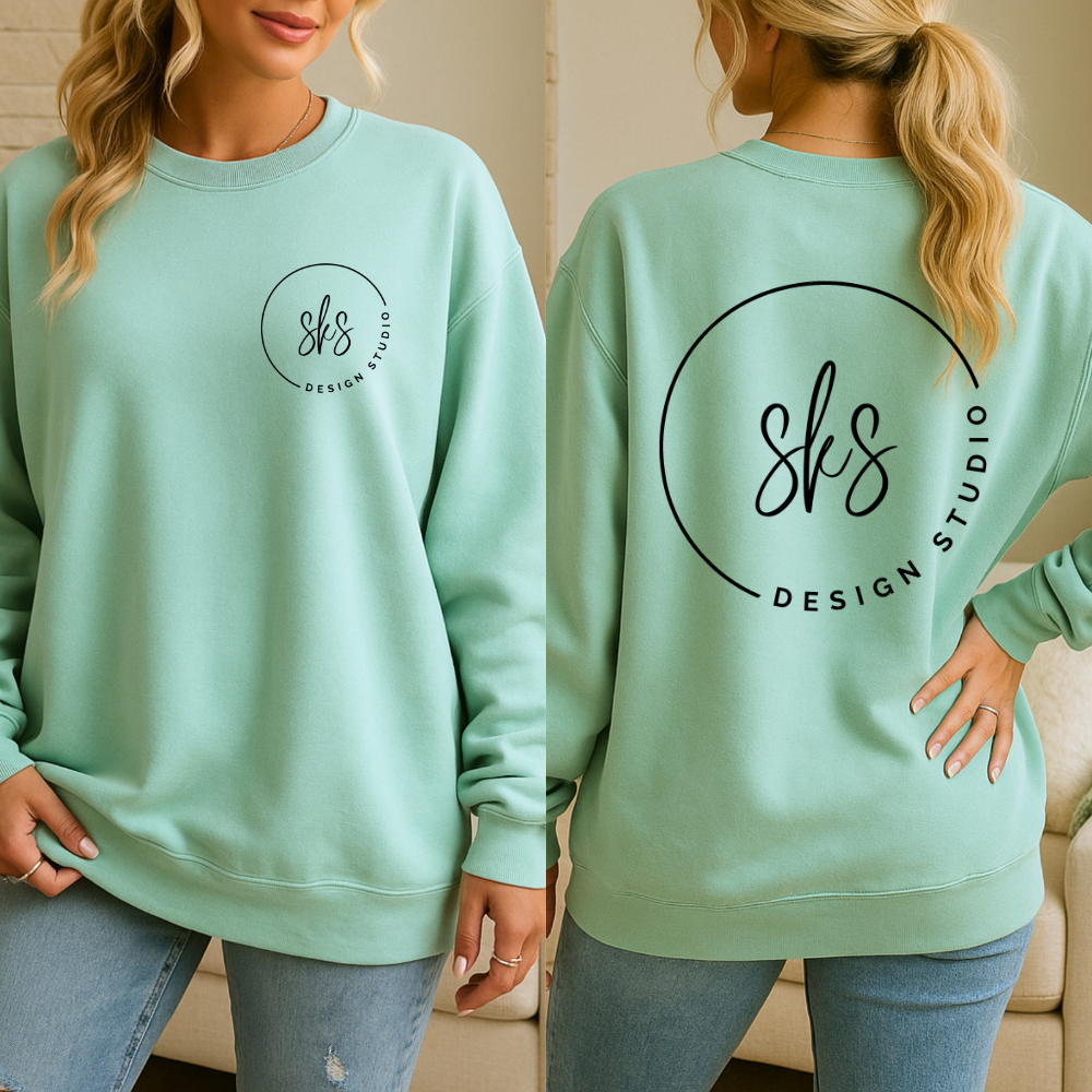 CUSTOM LOGO | Unisex Crewneck Sweatshirt [COMFORT COLORS]