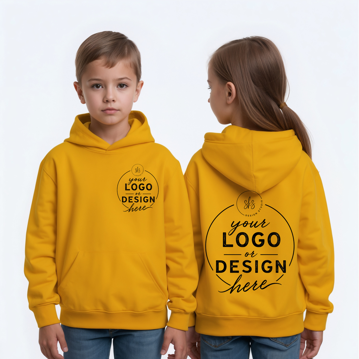 CUSTOM LOGO | Youth Unisex Hoodie Sweatshirt [GILDAN]