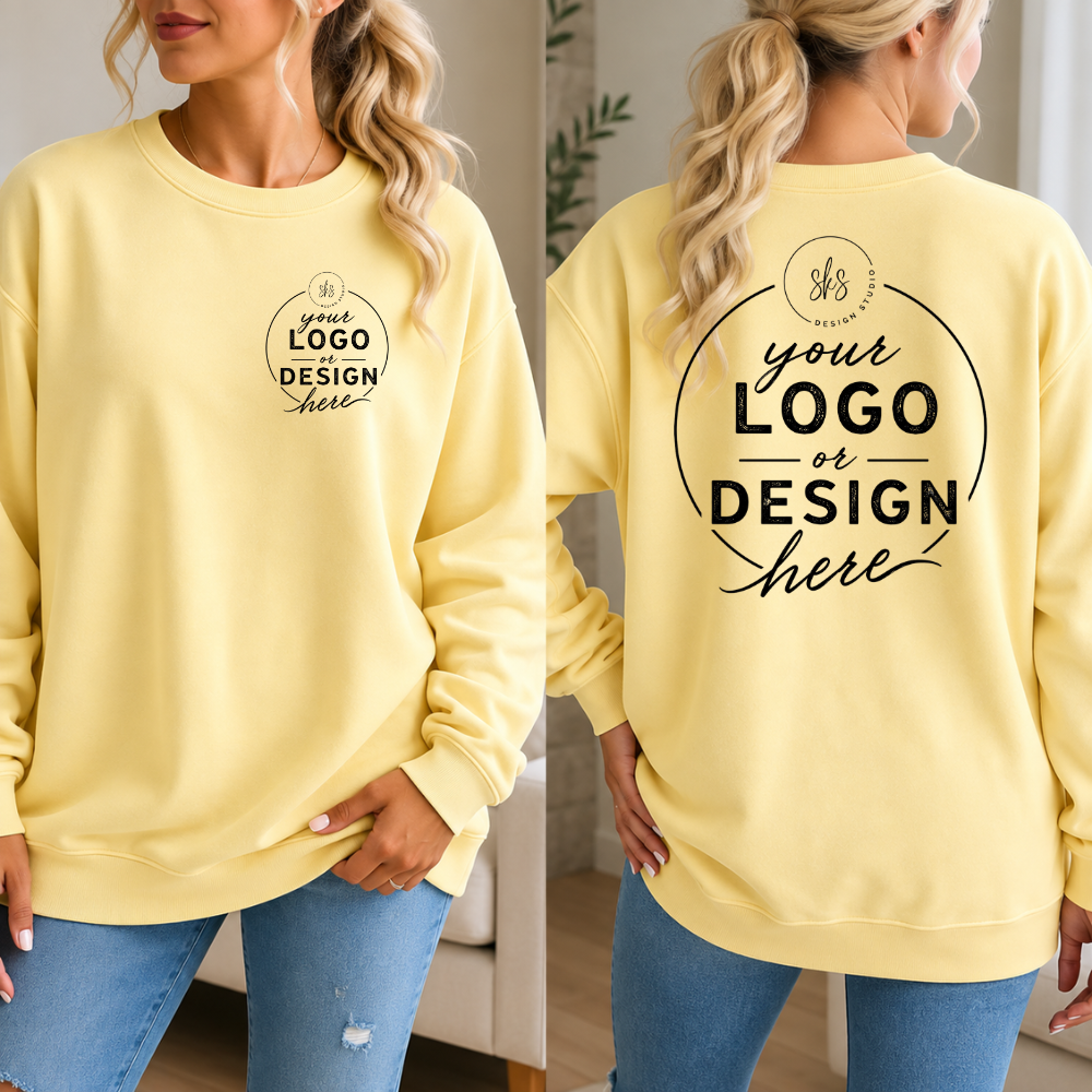 CUSTOM LOGO | Unisex Crewneck Sweatshirt [COMFORT COLORS]
