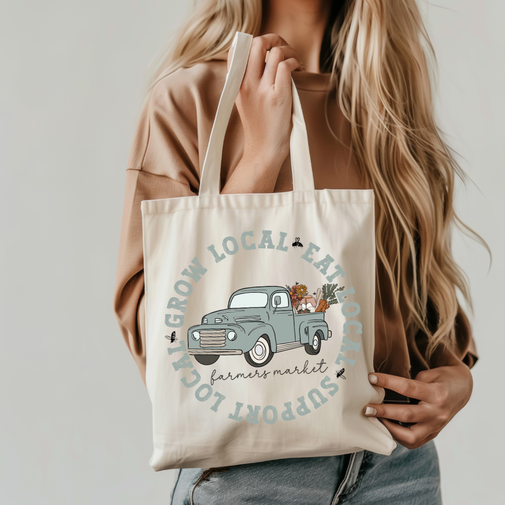 Farmers Market Truck | Canvas Tote Bag