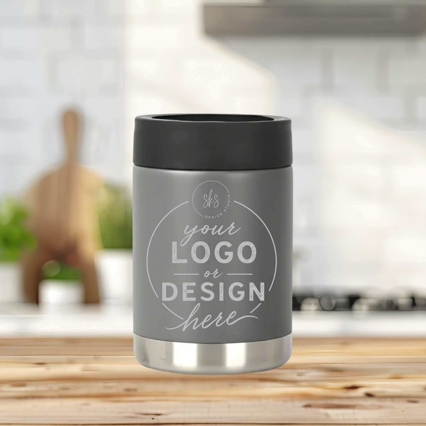 CUSTOM LOGO | ENGRAVED | 12oz Stainless Steel Can Cooler