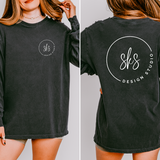 CUSTOM LOGO | Unisex Long Sleeve Shirt [COMFORT COLORS]
