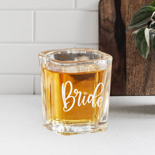 Bride | ENGRAVED | 2oz Square Shot Glass