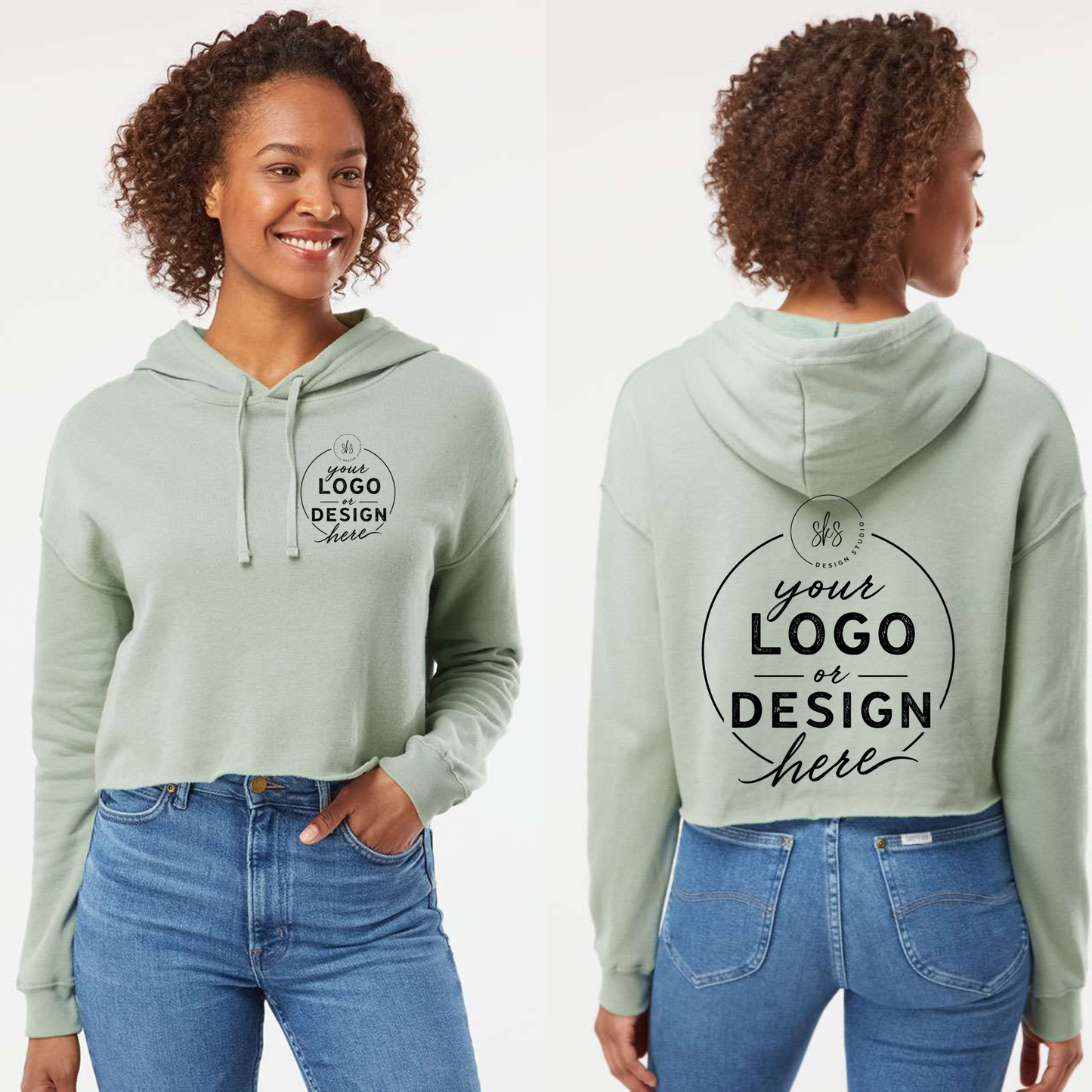 CUSTOM LOGO | Women’s Lightweight Crop Hoodie [INDEPENDENT TRADING CO]
