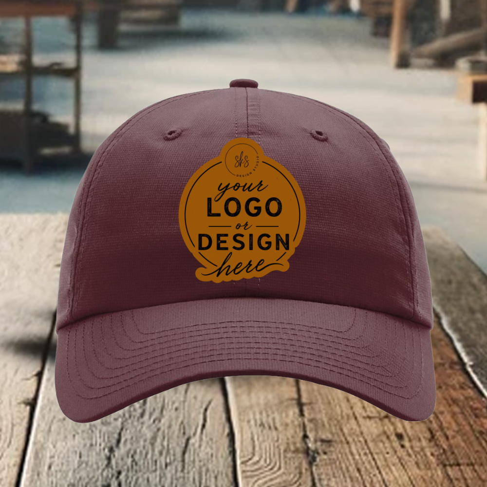 CUSTOM LOGO | Richardson 220 Relaxed Performance Lite Cap with Laser Engraved Leather Patch