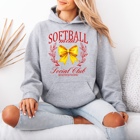 Softball Moms Social Club | Unisex Hoodie Sweatshirt