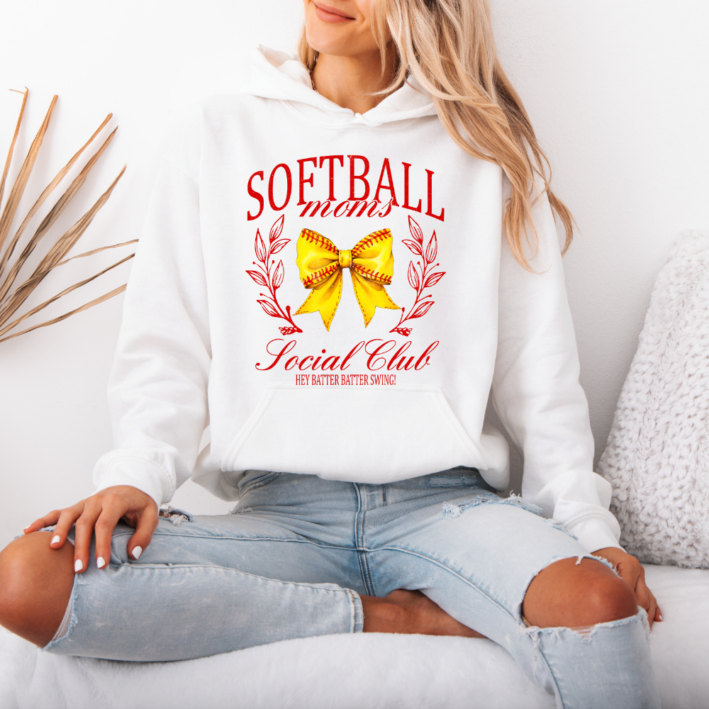 Softball Moms Social Club | Unisex Hoodie Sweatshirt