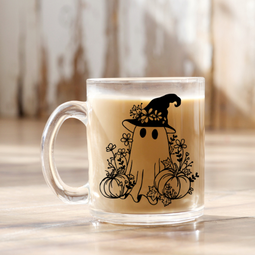 Ghost | VINYL | 12 oz Clear Coffee Mug