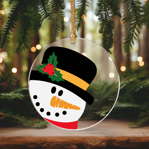 Snowman | VINYL | Christmas Ornament