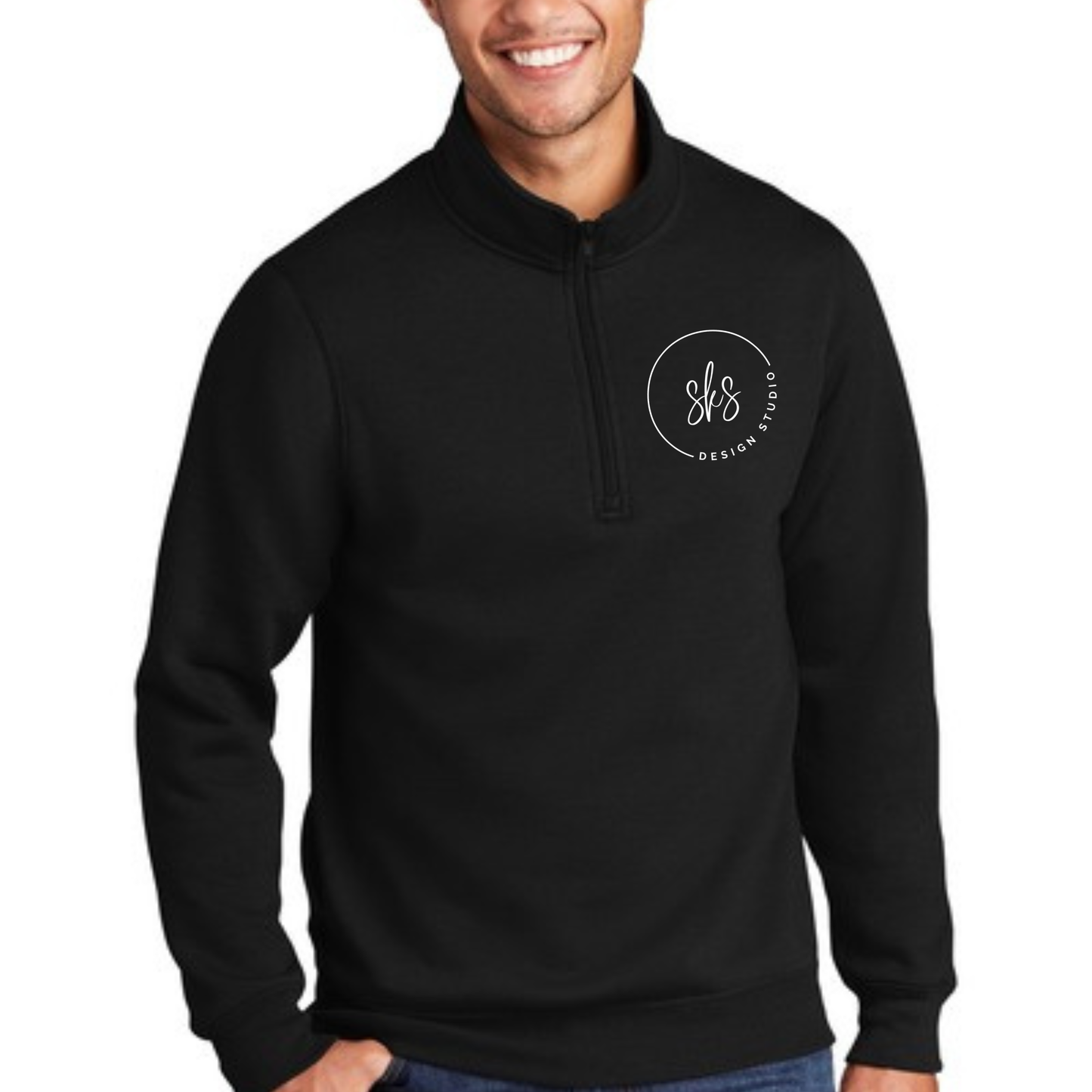 CUSTOM LOGO | Unisex Quarter-Zip Sweatshirt [PORT & CO]