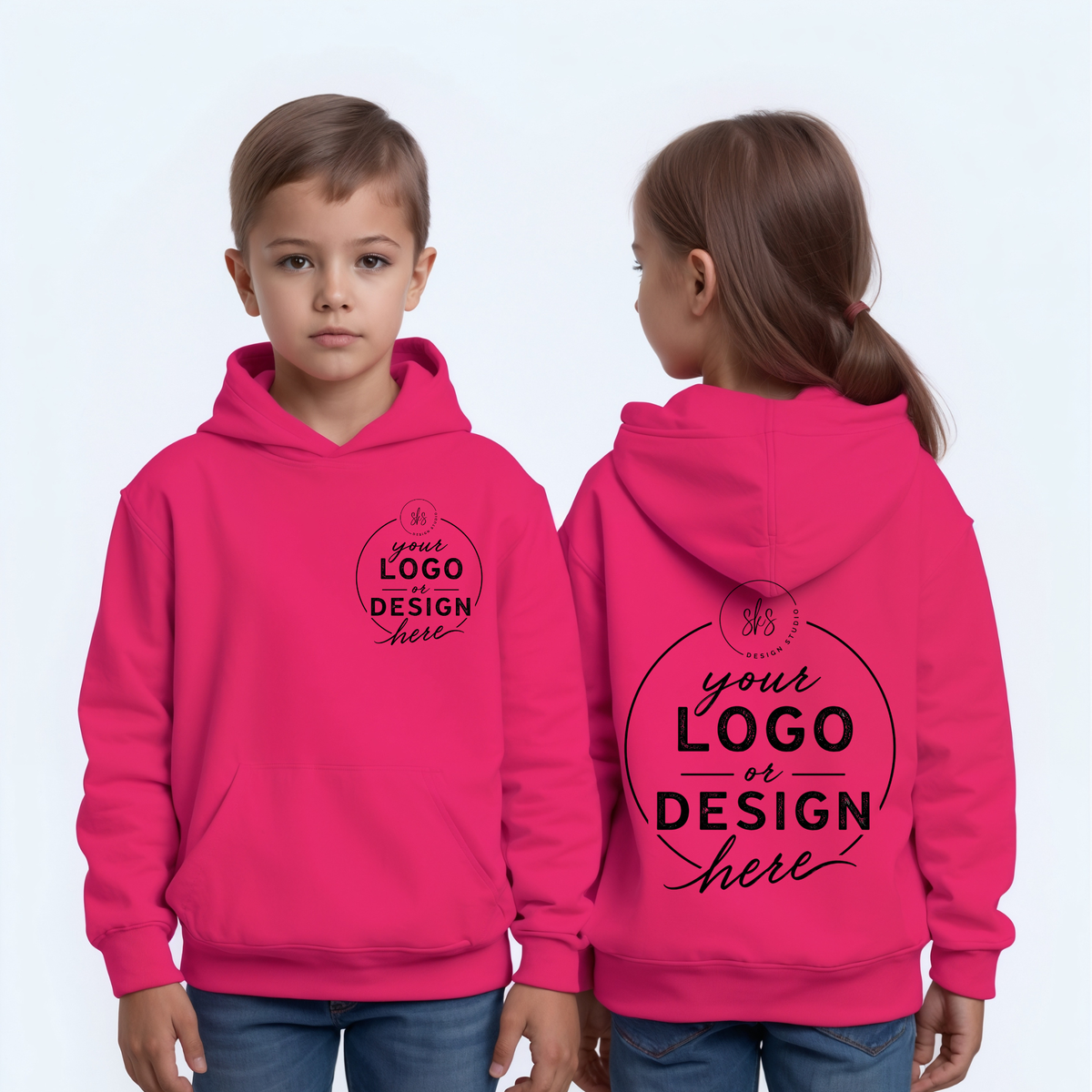 CUSTOM LOGO | Youth Unisex Hoodie Sweatshirt [GILDAN]