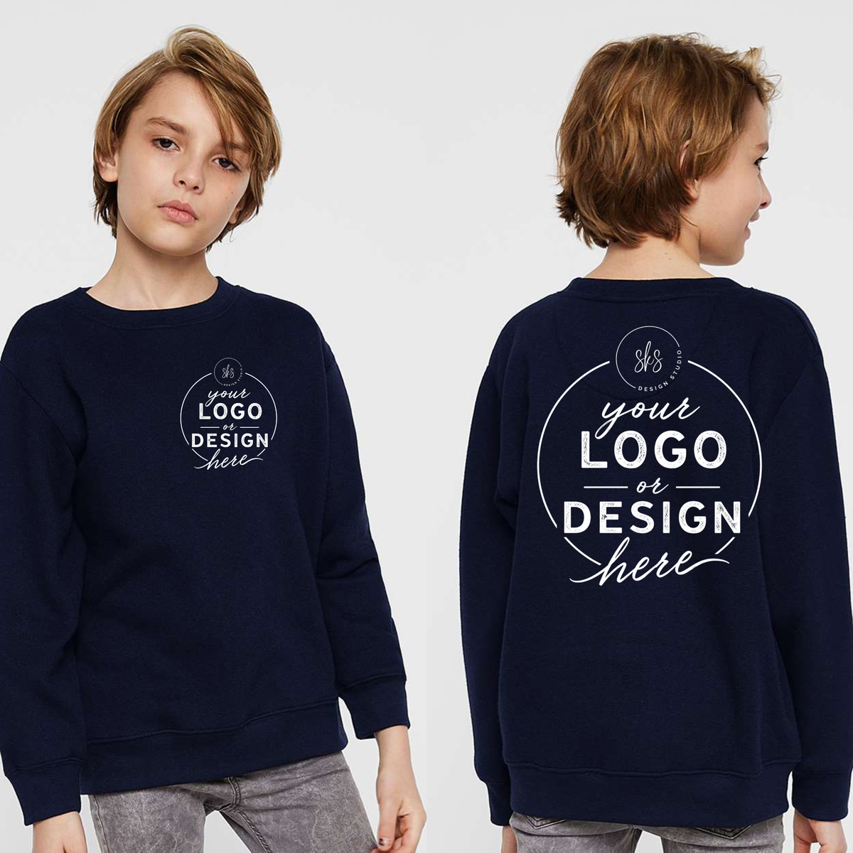 CUSTOM LOGO | Youth Crewneck Sweatshirt [LAT]