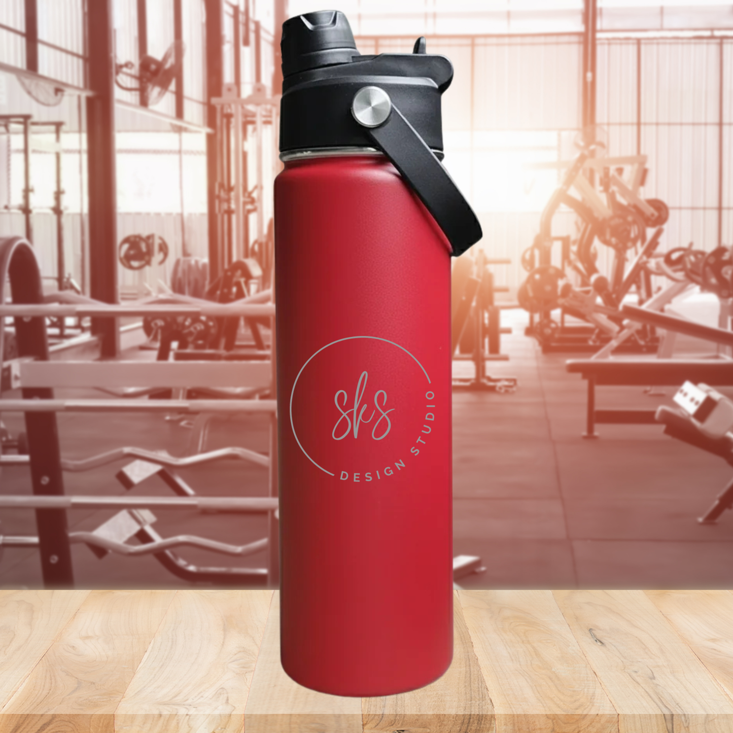 CUSTOM LOGO | ENGRAVED | 22oz Stainless Steel Sports Water Bottle