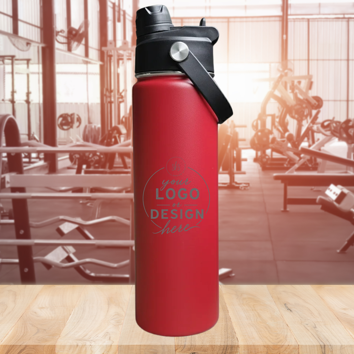 CUSTOM LOGO | ENGRAVED | 22oz Stainless Steel Sports Water Bottle