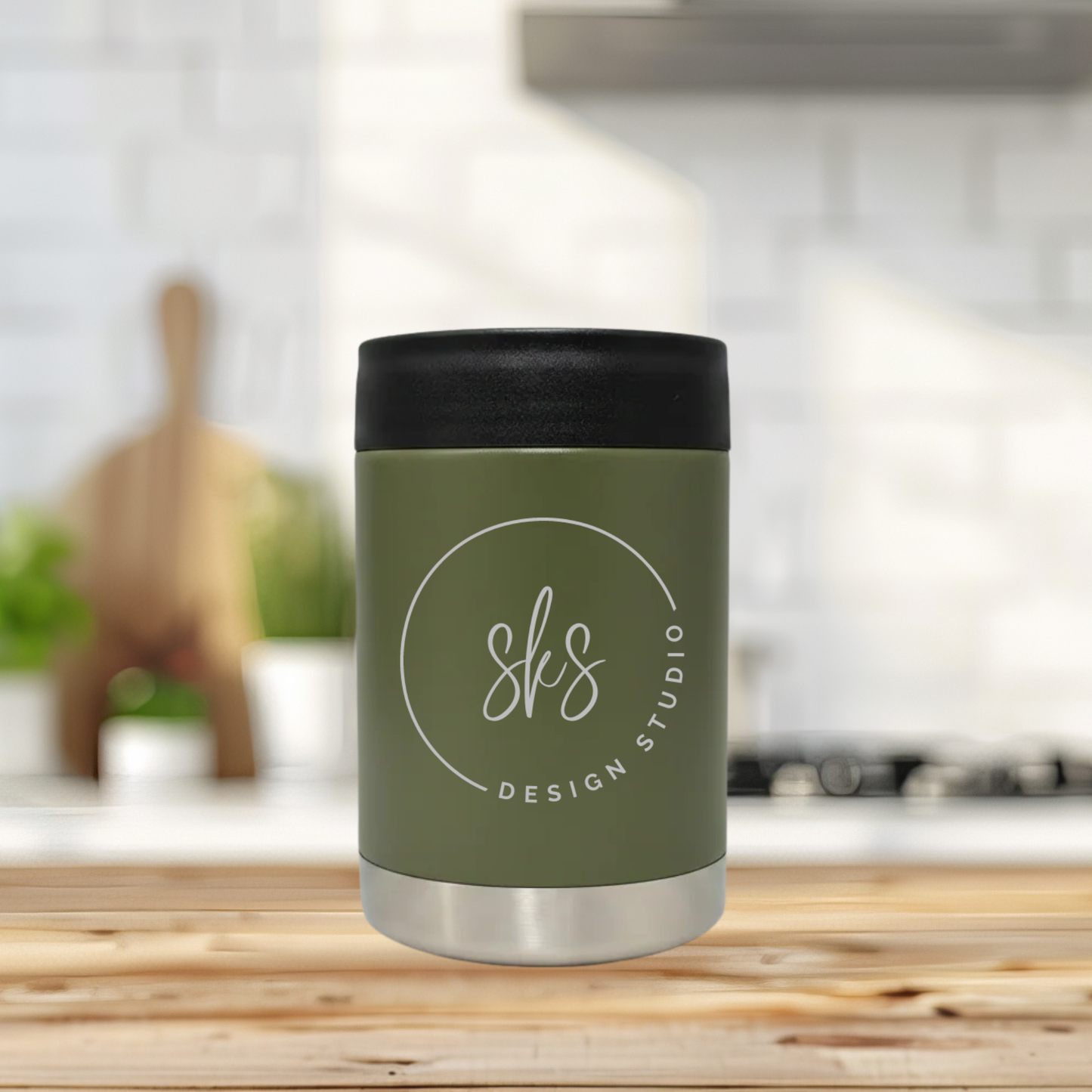 CUSTOM LOGO | ENGRAVED | 12oz Stainless Steel Can Cooler