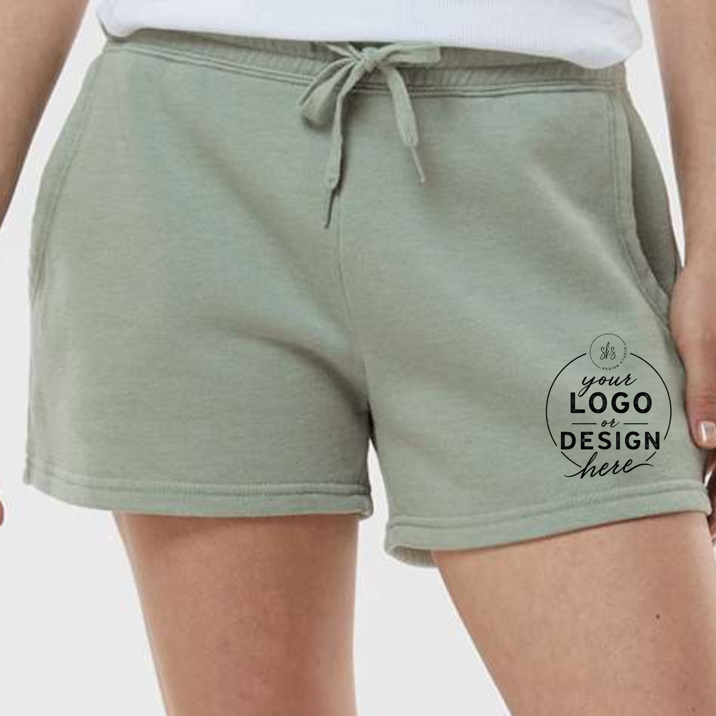 CUSTOM LOGO | Women's Lightweight Fleece Short [INDEPENDENT TRADING CO]