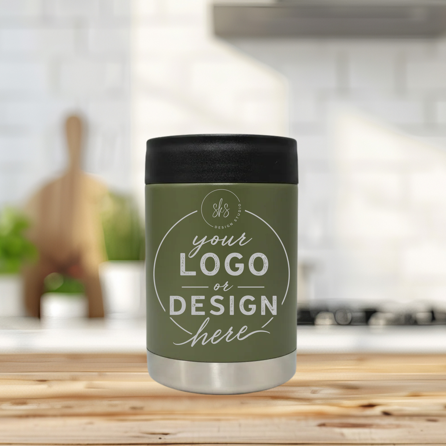 CUSTOM LOGO | ENGRAVED | 12oz Stainless Steel Can Cooler