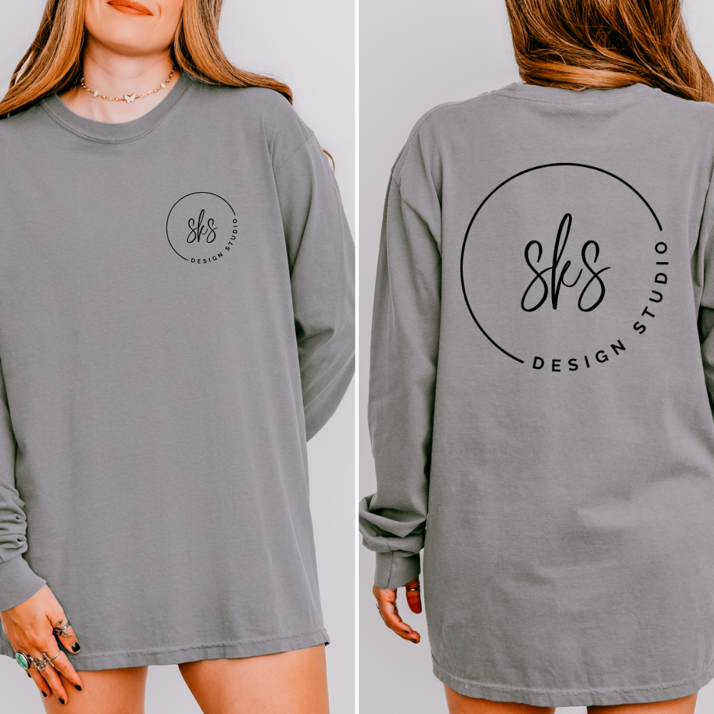 CUSTOM LOGO | Unisex Long Sleeve Shirt [COMFORT COLORS]