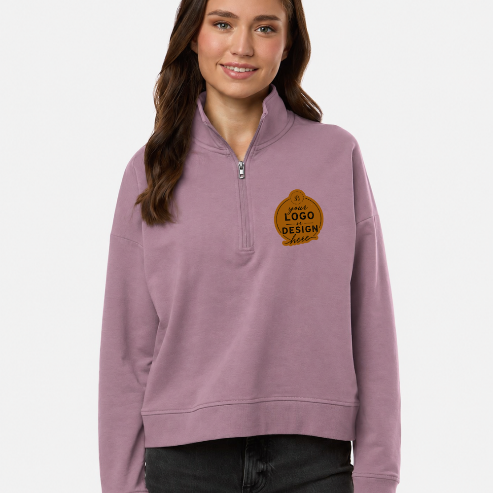 CUSTOM LOGO | Women's Quarter-Zip Pullover [INDEPENDENT TRADING CO]