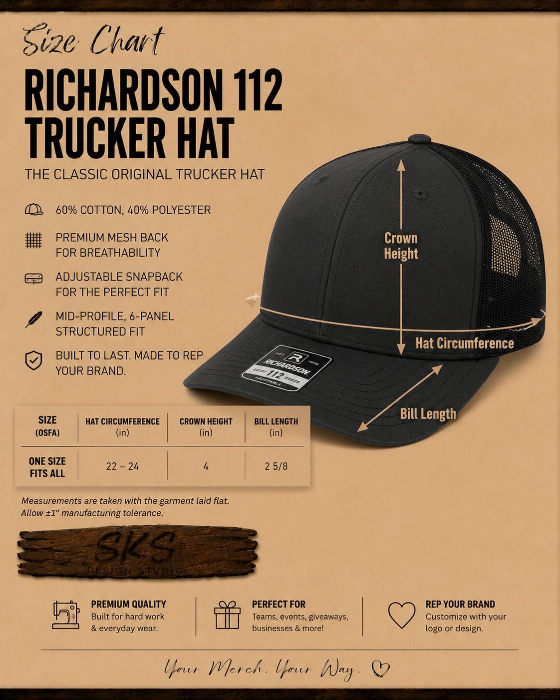 Elliott Racing 187 | Richardson 112 Hat with Laser Engraved Leather Patches