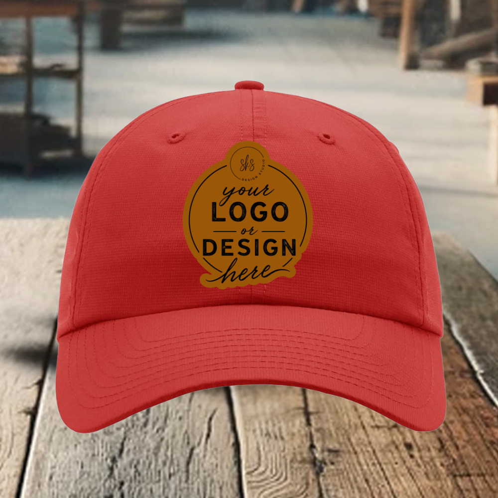 CUSTOM LOGO | Richardson 220 Relaxed Performance Lite Cap with Laser Engraved Leather Patch