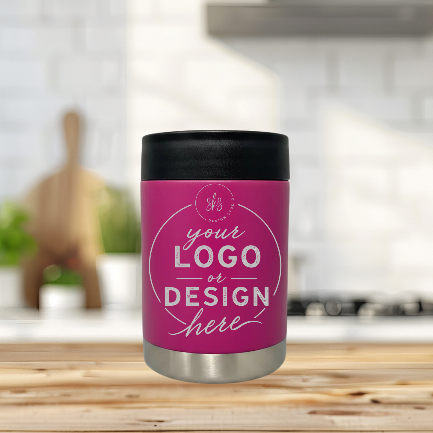 CUSTOM LOGO | ENGRAVED | 12oz Stainless Steel Can Cooler