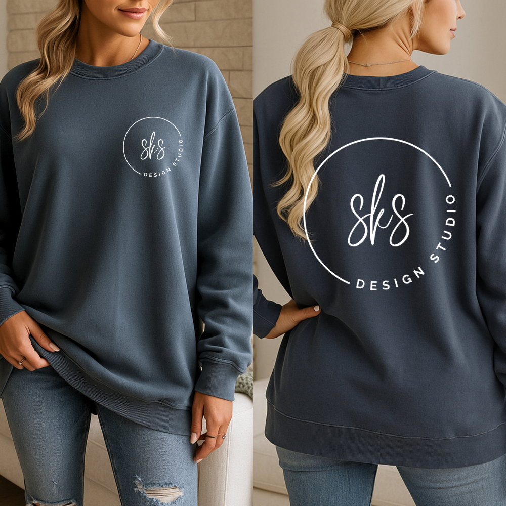 CUSTOM LOGO | Unisex Crewneck Sweatshirt [COMFORT COLORS]