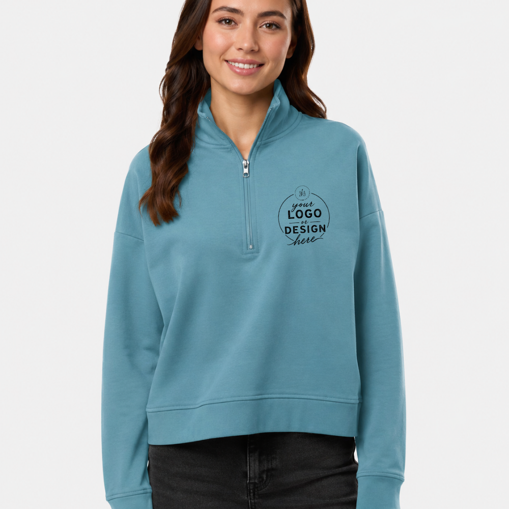 CUSTOM LOGO | Women's Quarter-Zip Pullover [INDEPENDENT TRADING CO]