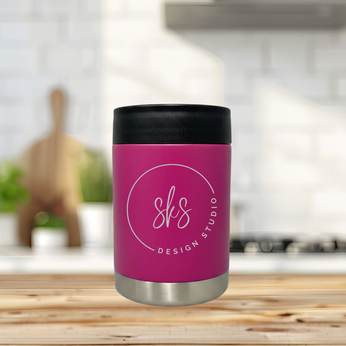 CUSTOM LOGO | ENGRAVED | 12oz Stainless Steel Can Cooler