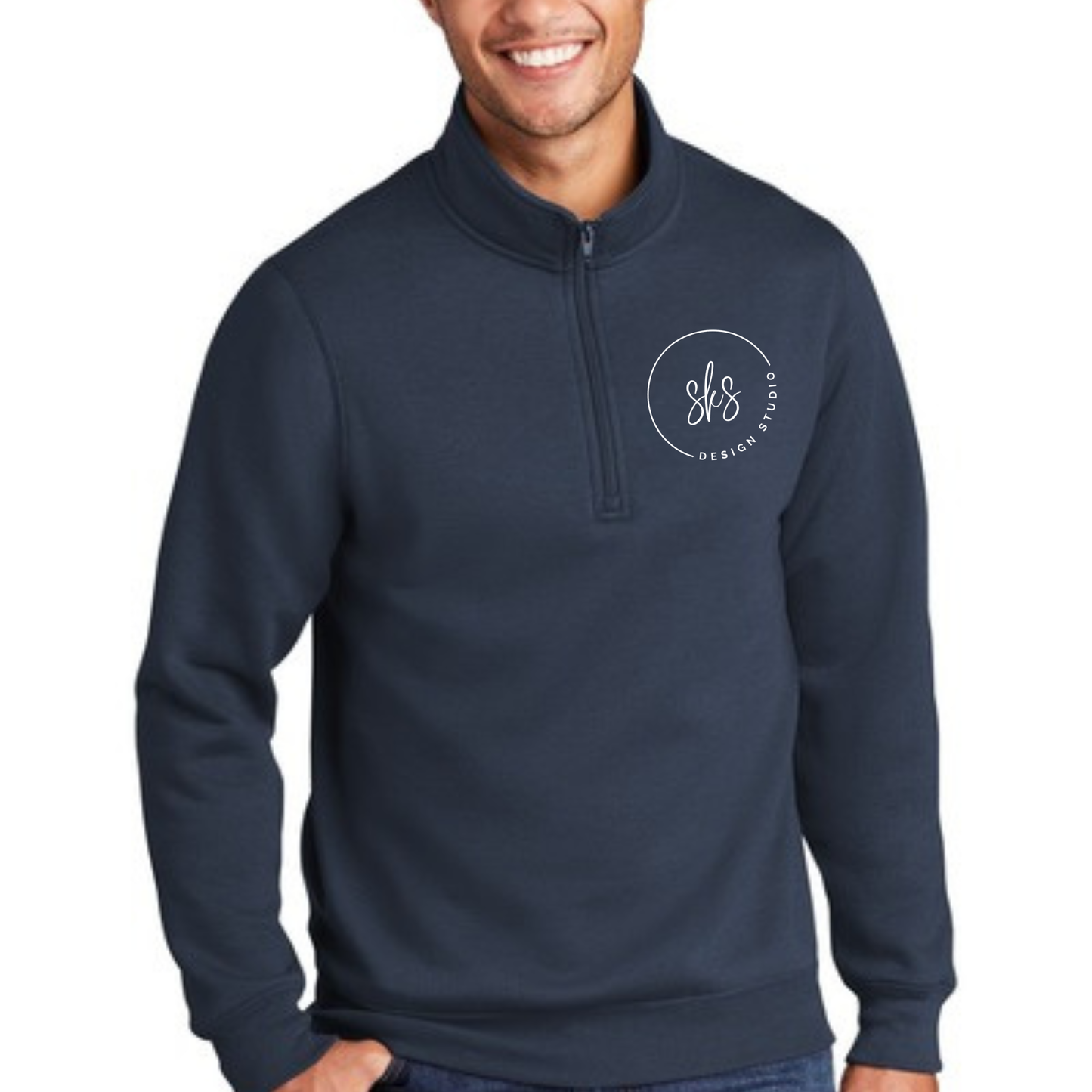 CUSTOM LOGO | Unisex Quarter-Zip Sweatshirt [PORT & CO]