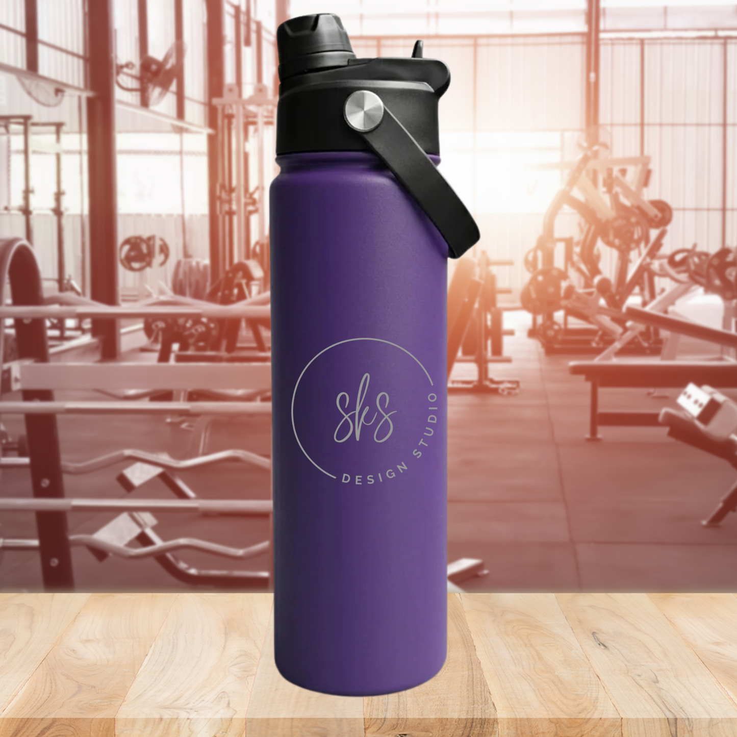 CUSTOM LOGO | ENGRAVED | 22oz Stainless Steel Sports Water Bottle