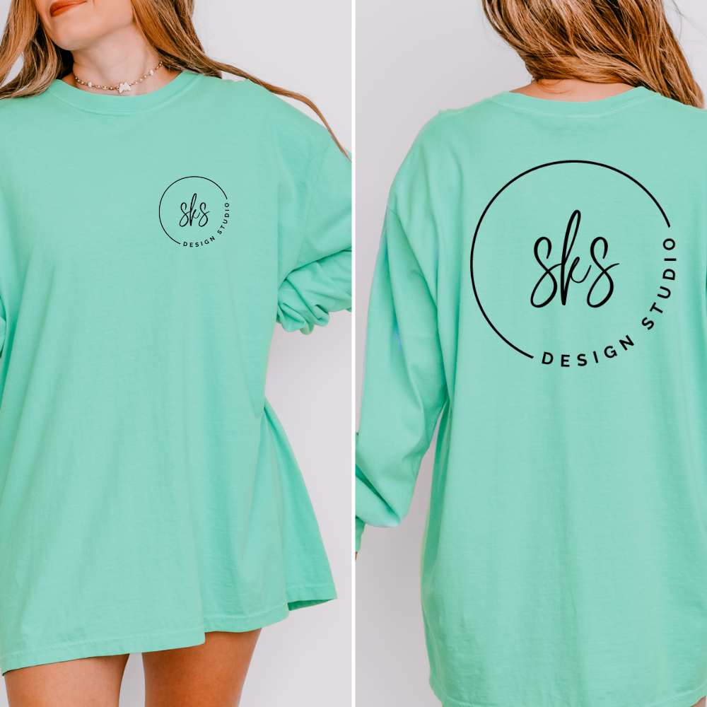 CUSTOM LOGO | Unisex Long Sleeve Shirt [COMFORT COLORS]
