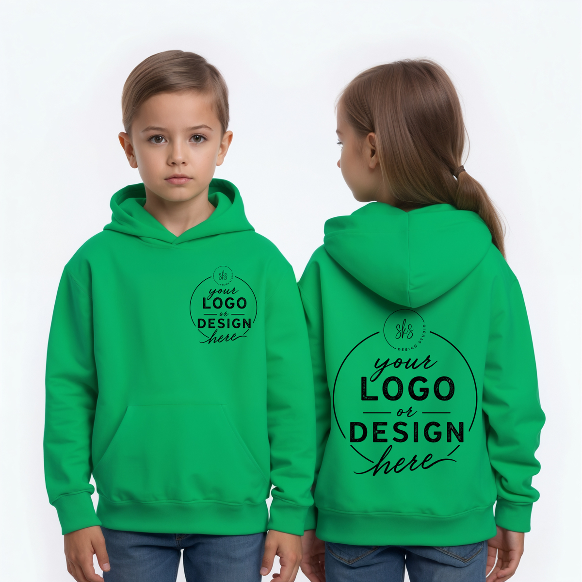 CUSTOM LOGO | Youth Unisex Hoodie Sweatshirt [GILDAN]