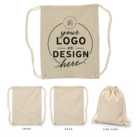 CUSTOM LOGO | Canvas Drawstring Bag