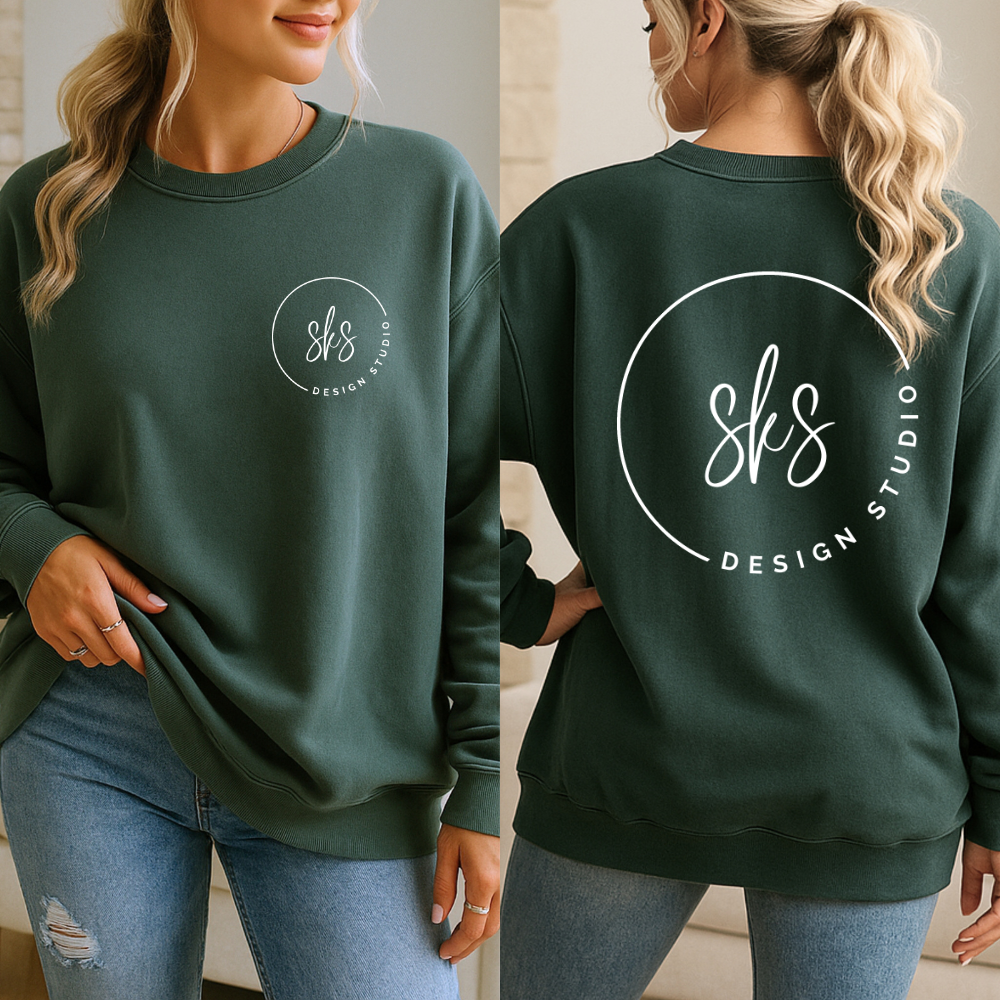CUSTOM LOGO | Unisex Crewneck Sweatshirt [COMFORT COLORS]
