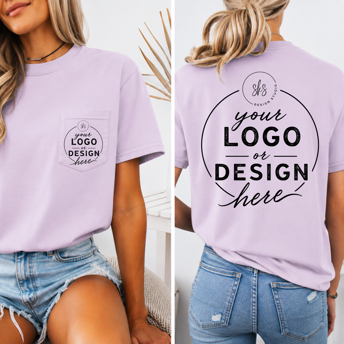 CUSTOM LOGO | Unisex Pocket Tee [COMFORT COLORS]