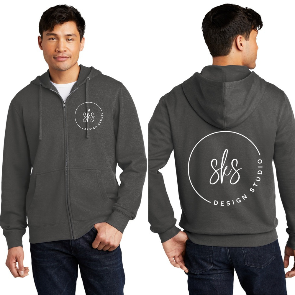 CUSTOM LOGO | Unisex Zip Up Hoodie [DISTRICT]