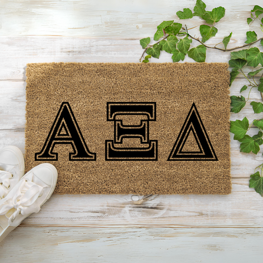 Greek Letters, Sorority or Fraternity | ENGRAVED | Door Mat