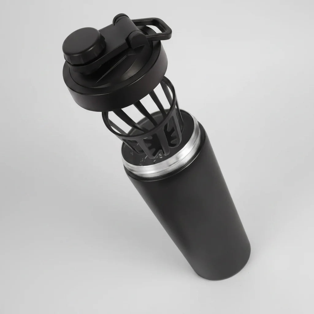 CUSTOM LOGO | ENGRAVED | 20oz Stainless Steel Shaker Bottle