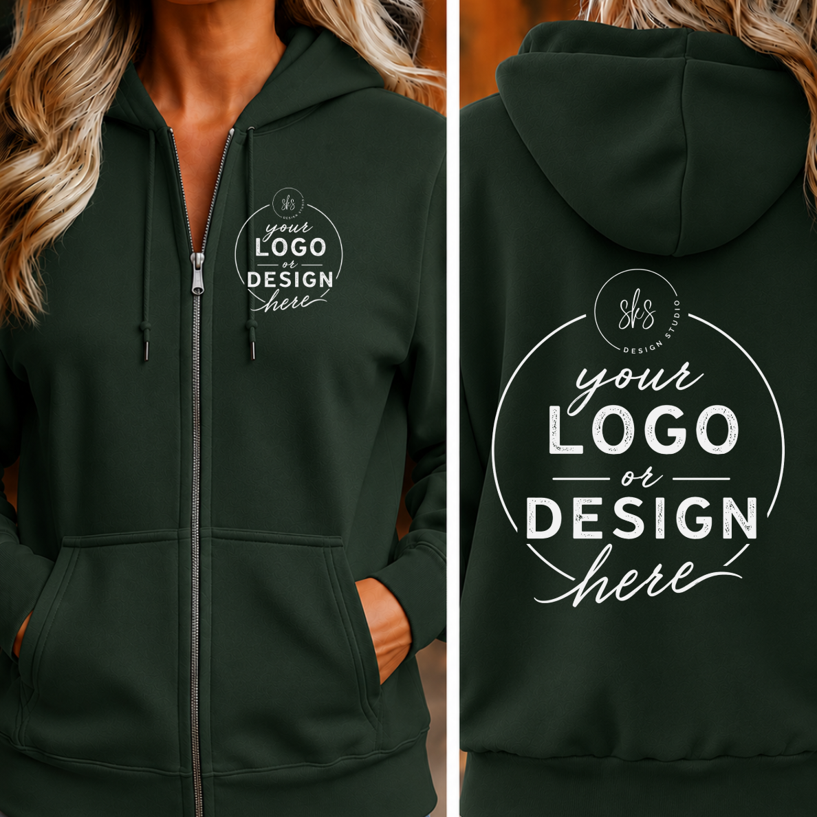 CUSTOM LOGO | Unisex Zip Up Hoodie [GILDAN]