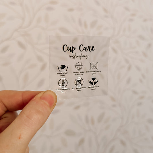 Cup Care Instructions | UVDTF Decal
