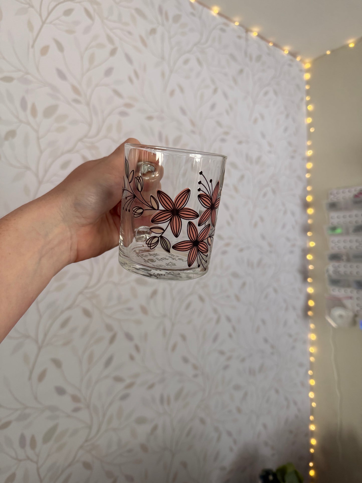 Spring Floral | UVDTF | 12 oz Clear Coffee Mug