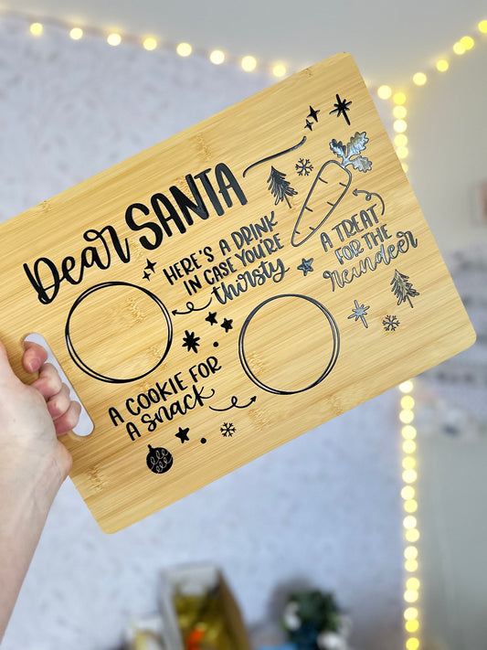 Treats for Santa | UVDTF | 15" x 11" Cutting Board