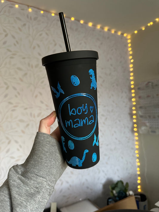 Boy Mama | UVDTF | 24oz Matte Acrylic Tumbler