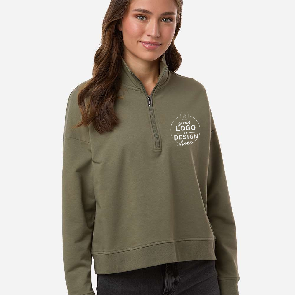 CUSTOM LOGO | Women's Quarter-Zip Pullover [INDEPENDENT TRADING CO]