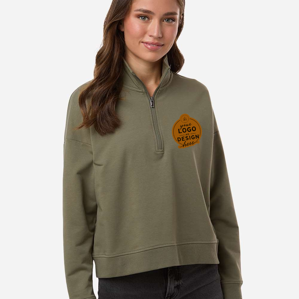 CUSTOM LOGO | Women's Quarter-Zip Pullover [INDEPENDENT TRADING CO]