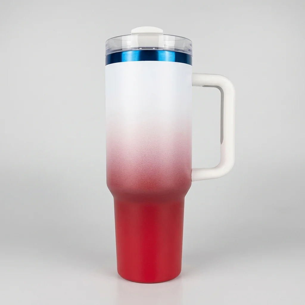 40oz Red White & Blue Stainless Steel Tumbler