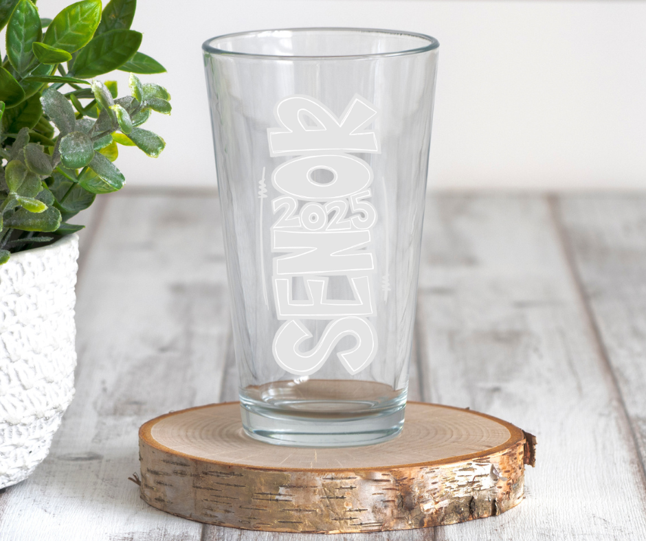 Senior 2025 | ENGRAVED | 16 oz Pint Glass