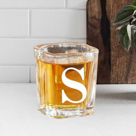 Monogram | ENGRAVED | 2oz Square Shot Glass